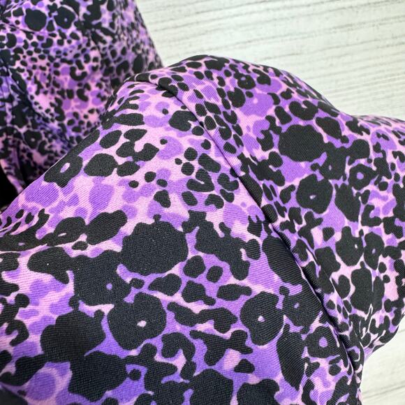 Speedo Women's Purple & Black Racerback Cutout Back One Piece Swimsuit Size 12 - Picture 8 of 8